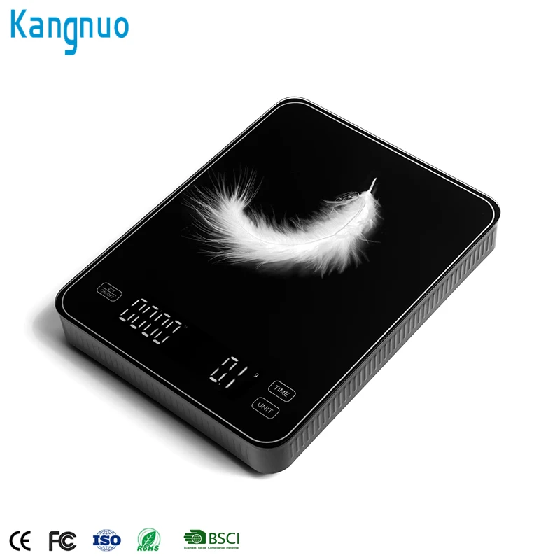 Custom Logo Painting 3kg/0.1g Electronic Kitchen Food Weighing Scales Timemore Espresso Digital Coffee Scale With Timer