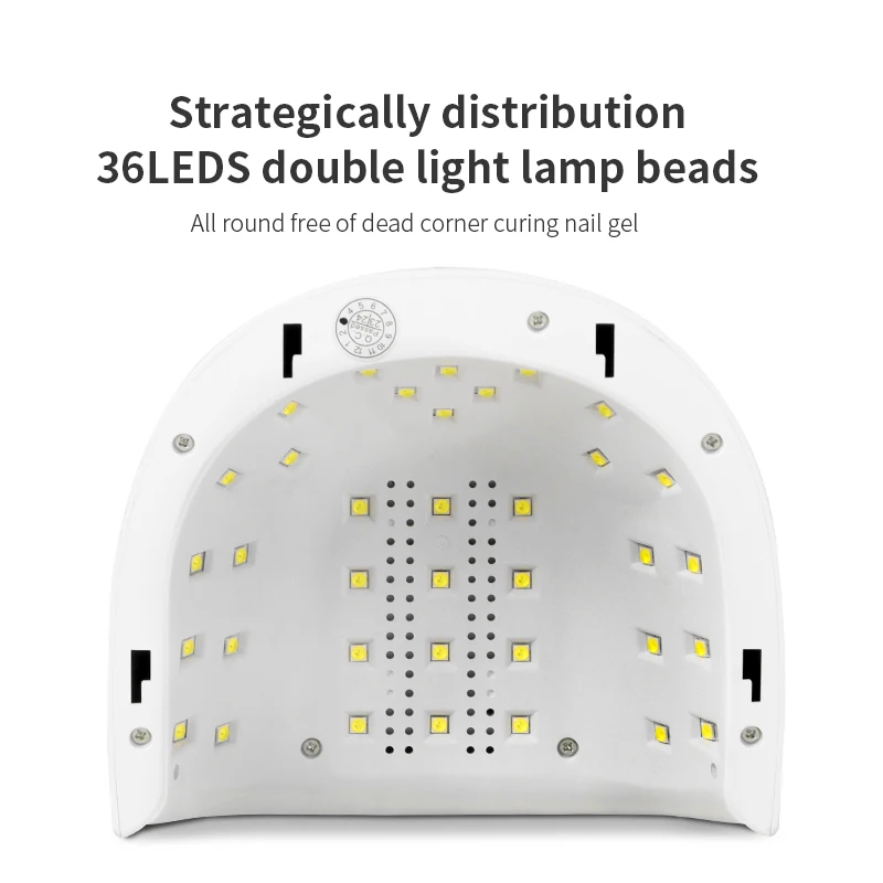 48w High Power New Innovative Nail Equipment double Light Source 36pcs Uv Light Led Gel Lamp Double Light Source