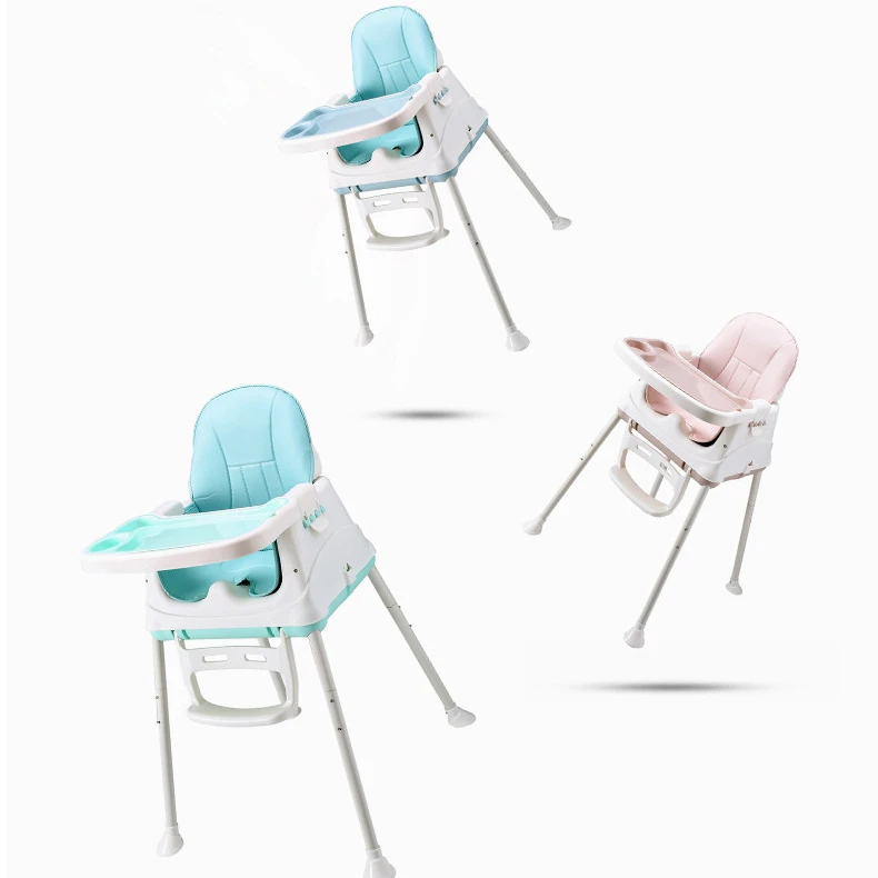 Дешевый детский стол, пластиковый стул, детский высокий стул, регулируемая подушка, детский обеденный стул, современный розовый