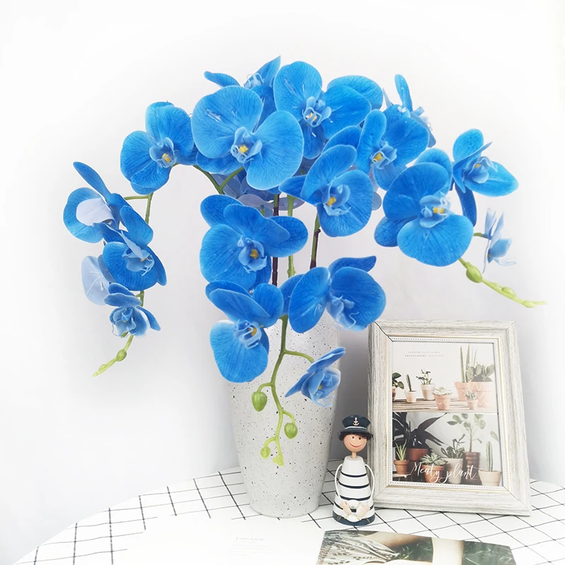 Hot Sale Design Customizable Latex Real Touch  Artificial Flowers  Orchid Pot Decorative Flowers