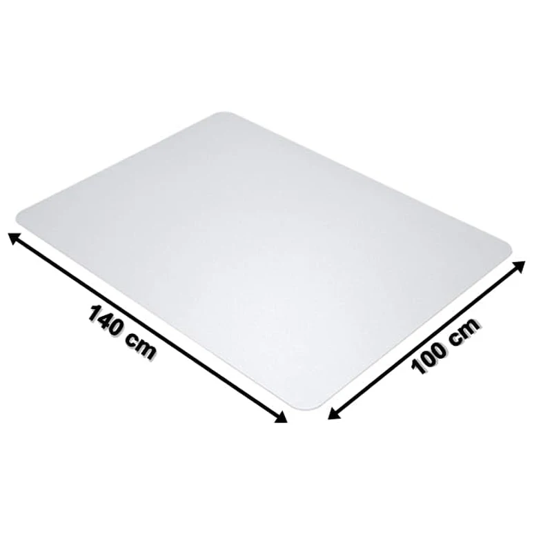 WEKIS Custom Scratch-Resistant Rectangular Square Black Clear PVC Office Desk Chair Protector Mat for Hard PC Chair Mat PVC