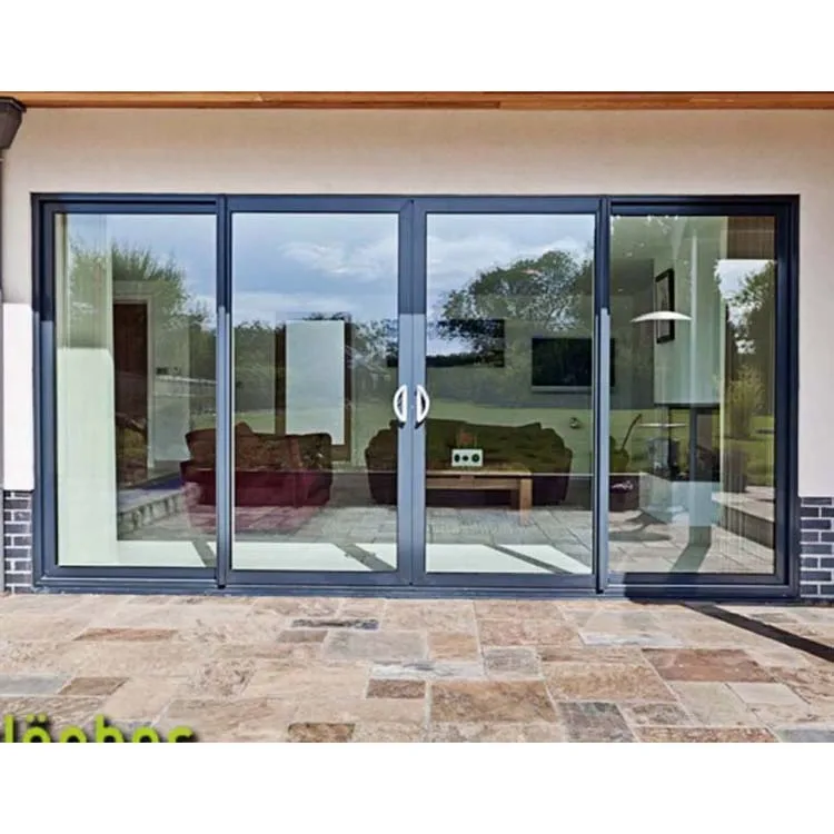 Temper Glass Stack Au Standard Aluminum Decoration Slide System Door