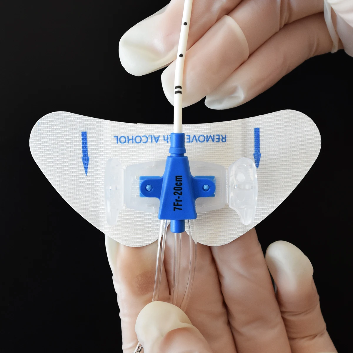 Medical PICC drainage tube butterfly buckle fixation attached bile duct catheter fixation device