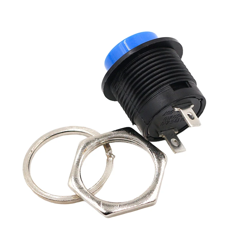 10pcs 16mm Momentary Push Button Switch OFF (ON)  Self-reset pushbutton switches 6A/125VAC 3A/250VAC Round Switch R13-507