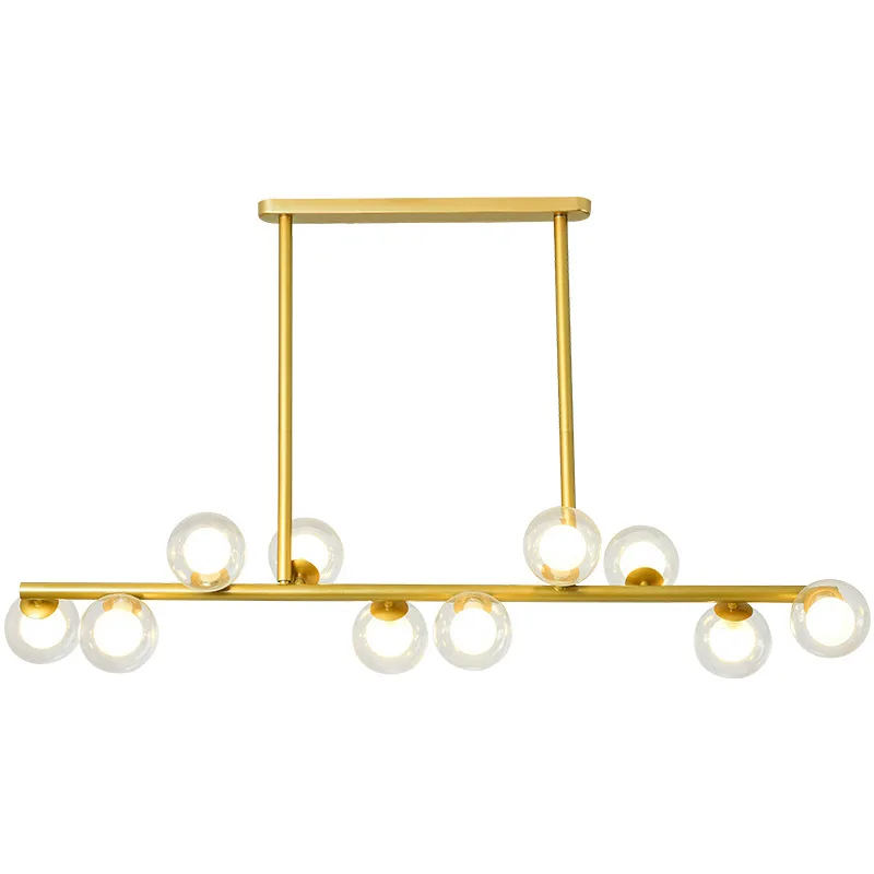 Contemporary Bedroom Chandelier Indoor Decorative Glass Ball Pendant Light Art Glass Modern Gold LED Ceiling Lamp