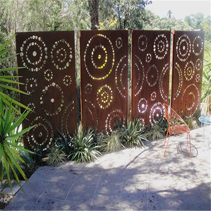  Декоративные металлические стальные экранные панели Corten лазерная резка Перт экран лазерной резки забор дверные перегородки