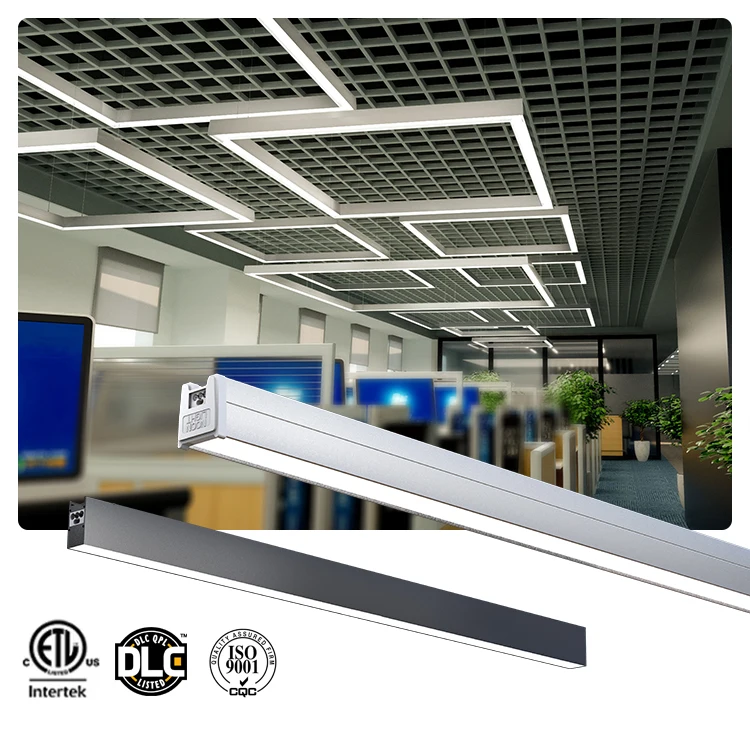 Ceiling Surface Installation Shop Office Indoor Linear Profile Lighting 2ft 4ft Aluminum Waterproof Pendant Linear Light