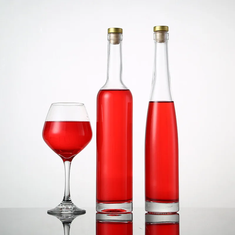 Wholesale 750ml Glass Wine Liquor Bottle Glass Brandy Gin Rum Tequila Vodka Spirits Bottle With Lid