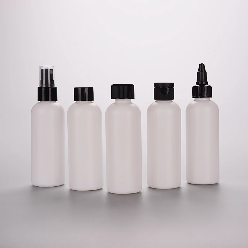 Natural Color 100ML HDPE Bottle Ink Pointed Plastic Squeeze Bottles With Tip Top/Flip/Screw/Sprayer cap
