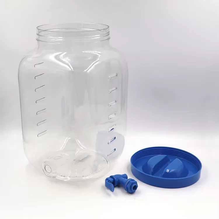 Wholesale 3GL Fruit Teapot Refrigerator Cold Water Bucket Tap Square Keg Drink Dispenser PP Plastic Juice Bucket for Travel