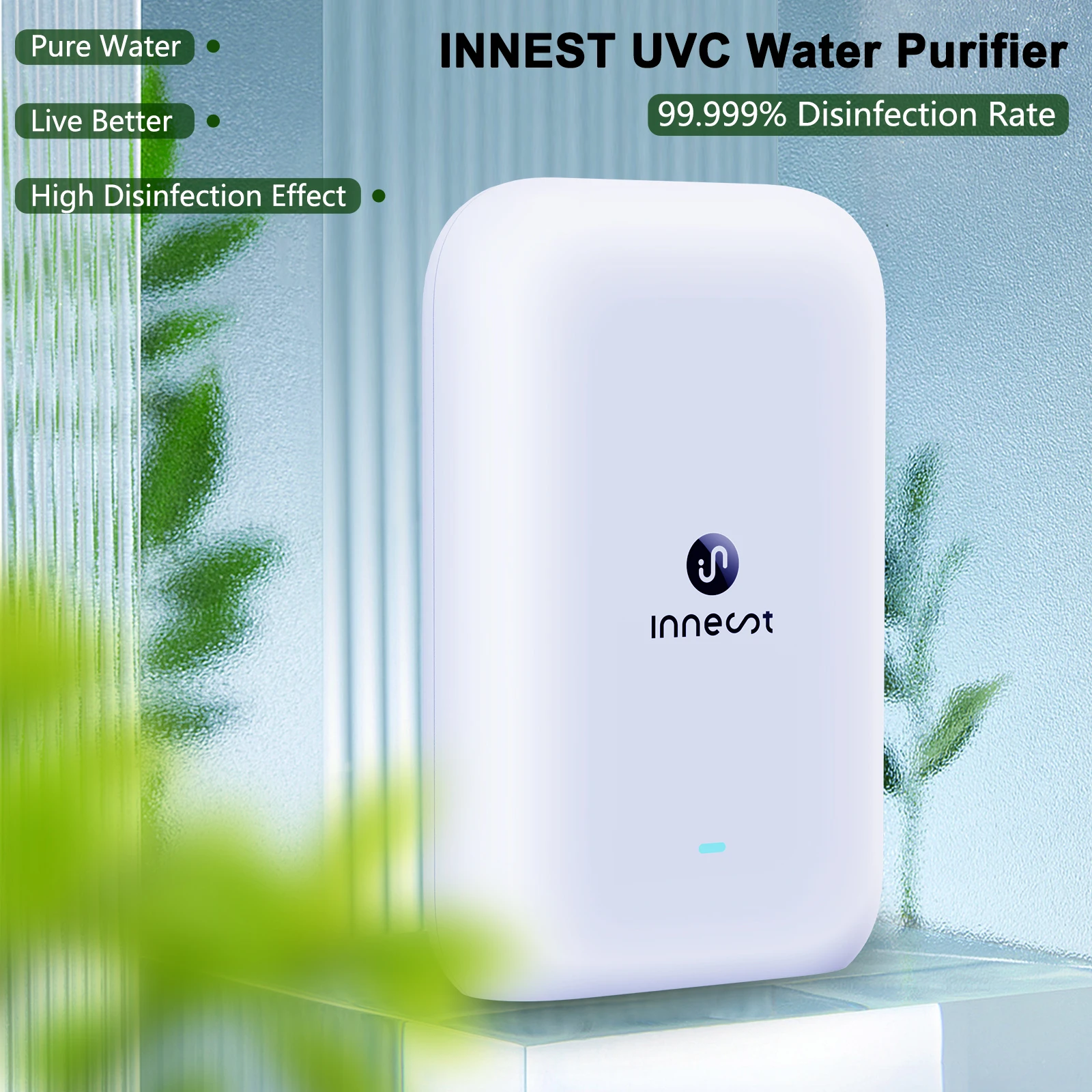 Запатентованный дизайн, УФ-стерилизатор воды, очиститель воды со светодиодной подсветкой под раковиной для домашнего использования