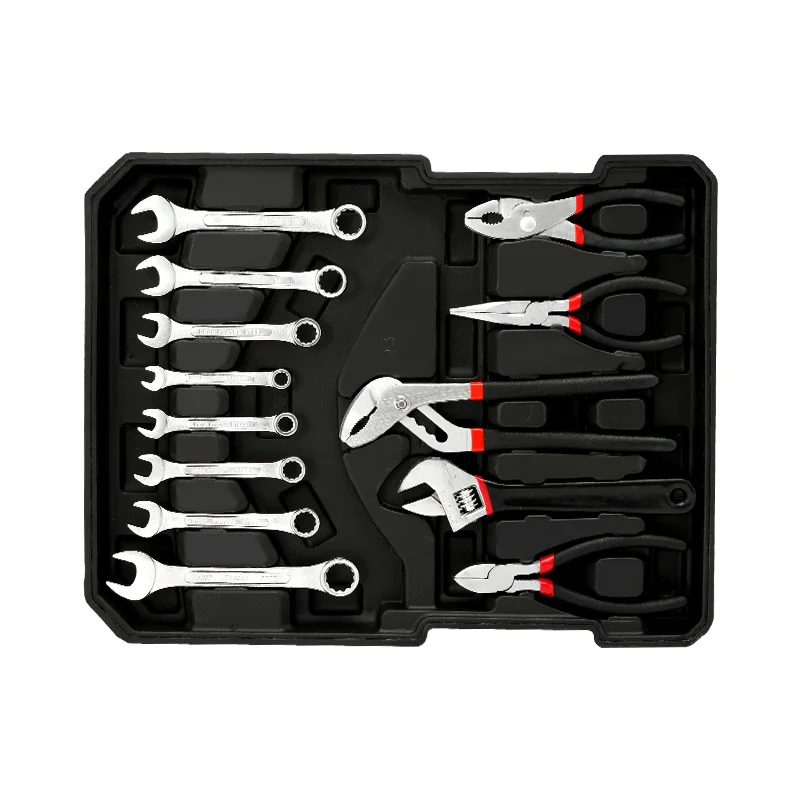 Germany Professional Mechanics Hand Tools Kit with Aluminum Case 187pcs Wrenches Socket Tool Set