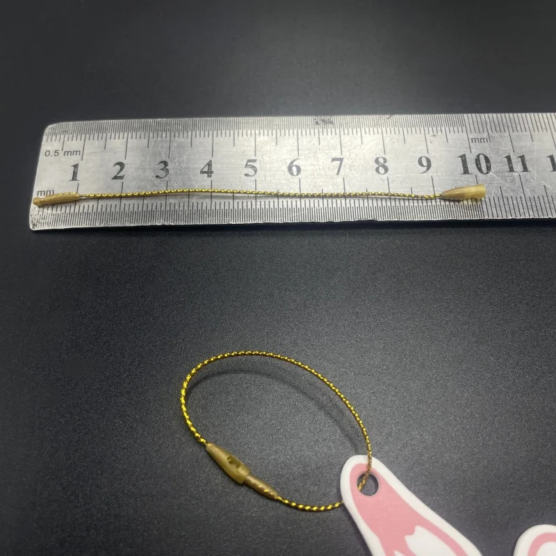 Custom 10cm Gold Wire Rope Label Hanging Paper Plastic Cloth Hang Tag for Garments Shoes Bags-Custom Price Tag