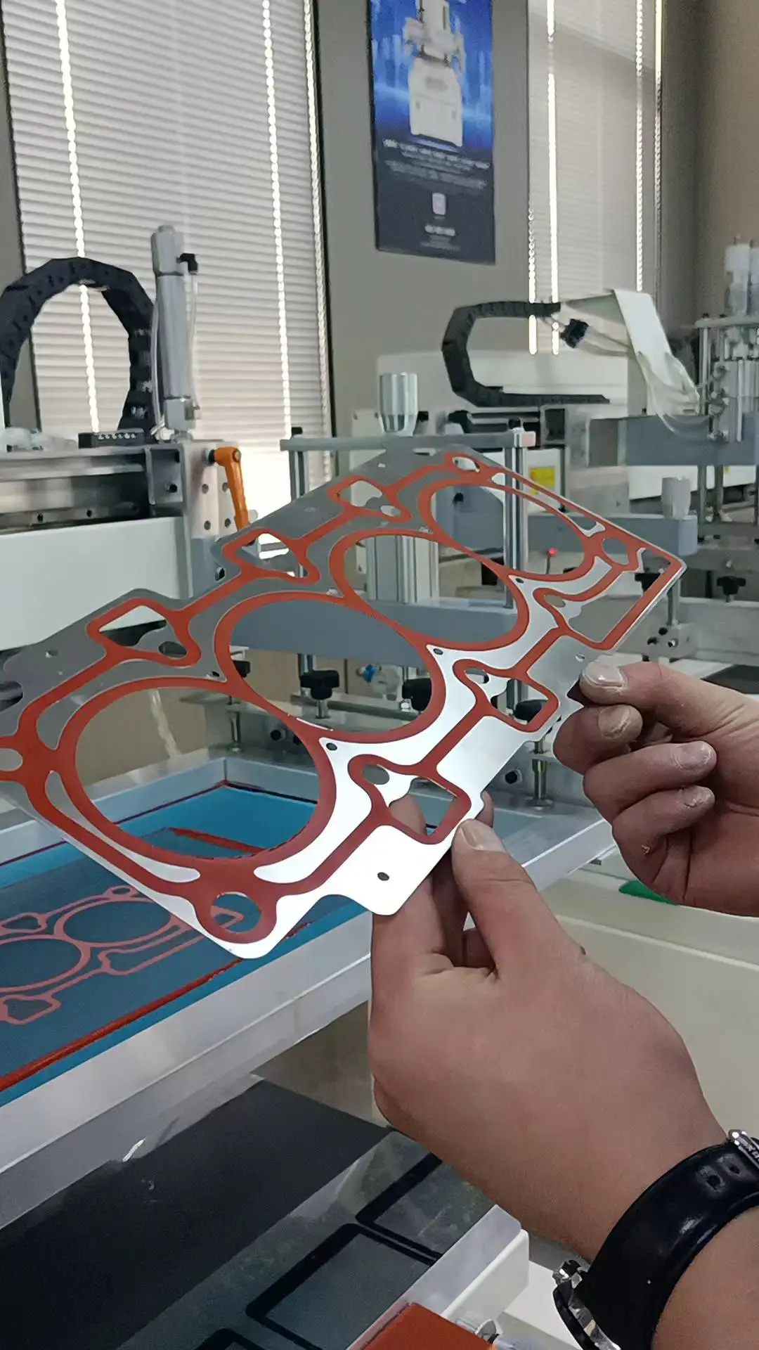 Semi Automatic Screen Printing Machine For Cylinder Head Gaskets