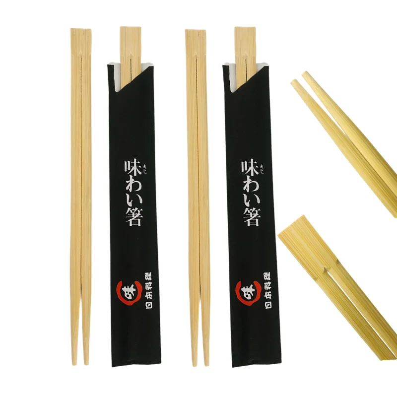 Wholesale  Cheap Japanese Chinese Twin Disposable Custom Logo Bamboo Chopsticks
