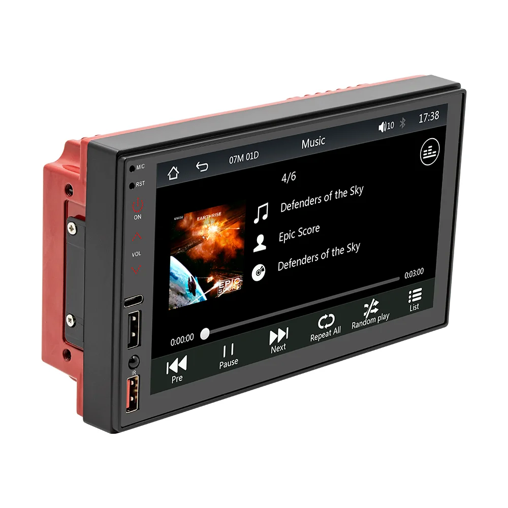 Универсальный 7 дюймов HD сенсорный экран BT SD FM USB Android автомобильное радио стерео с Bluetooth Carplay автомобильный MP5 мультимедийный плеер