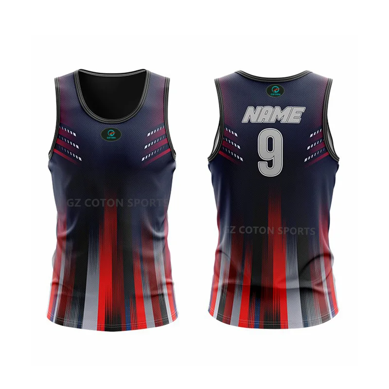 Wholesale afll jersey custom touch football rugby singlet breathable mens touch rugby jersey with sublimation printing