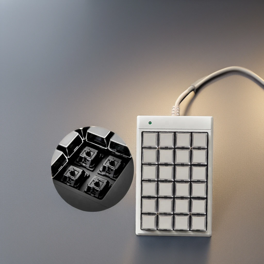 Заводская индивидуальная раскладка 6*4 матричная цифровая вишневая Механическая программируемая usb-клавиатура