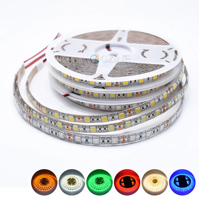 wholesale waterproof 3014 2835 smart tape strip lights 5m 60leds/m 24 5 12 v led strip light 5050 with remote