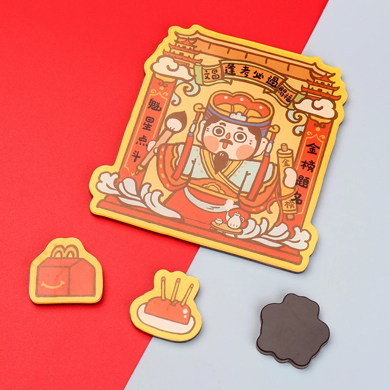 Wholesale customized printing display personalized epoxy resin transparent promotion frame magnet acrylic 3D refrigerator magnet