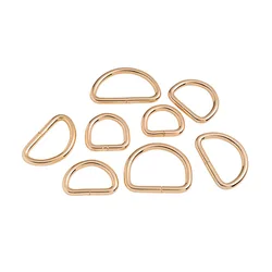 Fashion Bag Strap Parts Accessories Hardware D-Ring Shape Buckle Making Iridescent Rainbow Color Metal D Ring For Handbags