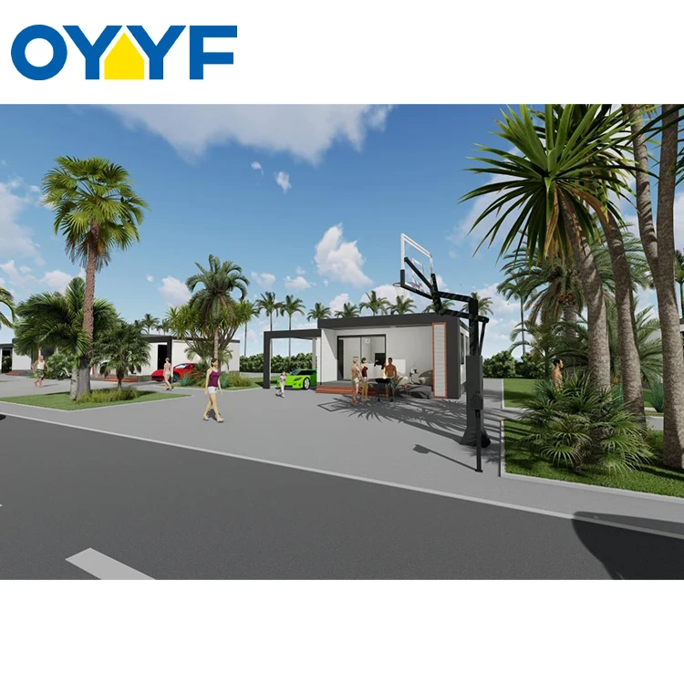 OYYF Custom Design Portable Homes 2 Bedroom Container House with Garage