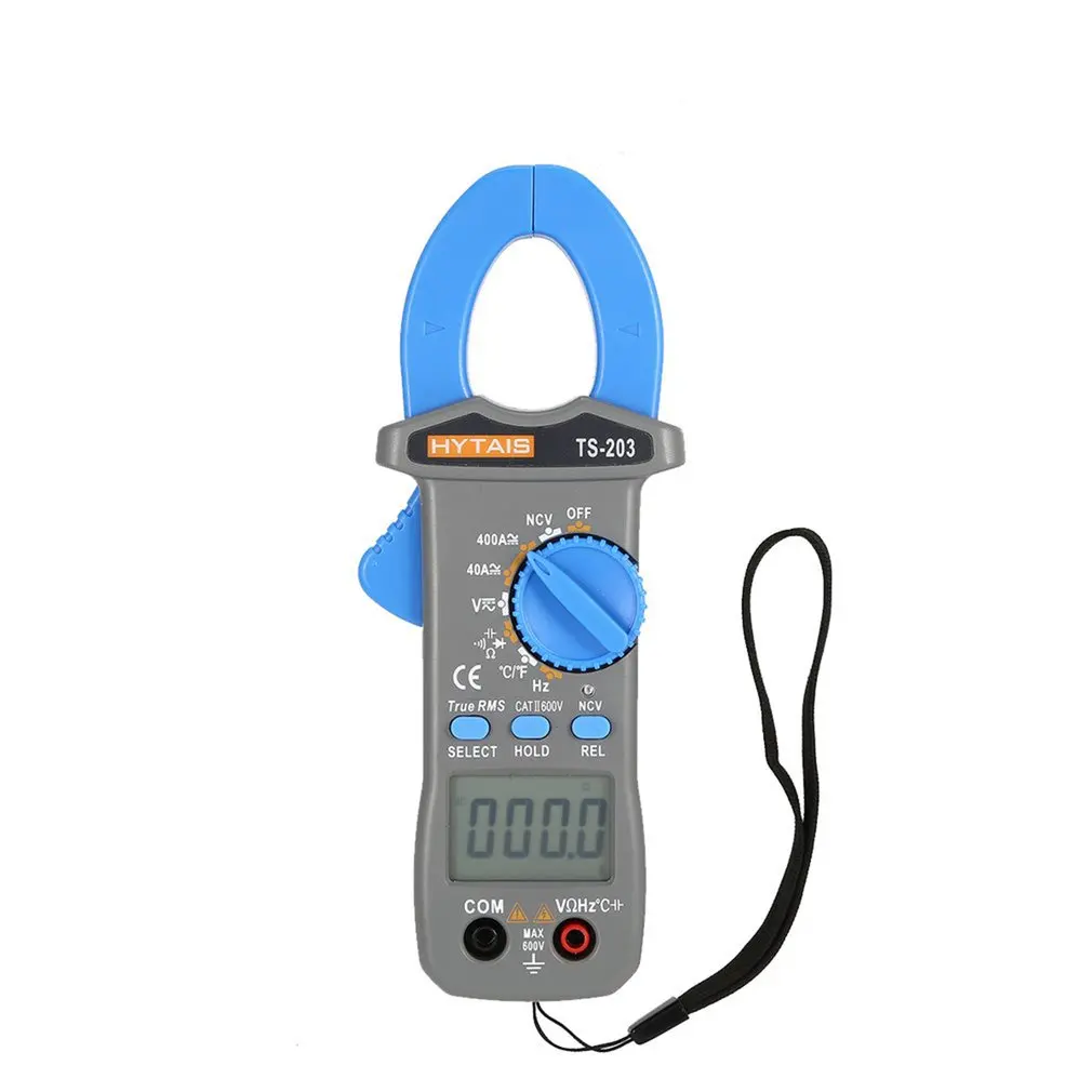 TRMS DC/AC 400A Ammeter Multimeter Current Voltmeter Capacitance Temp Tester CE Clamp Meter
