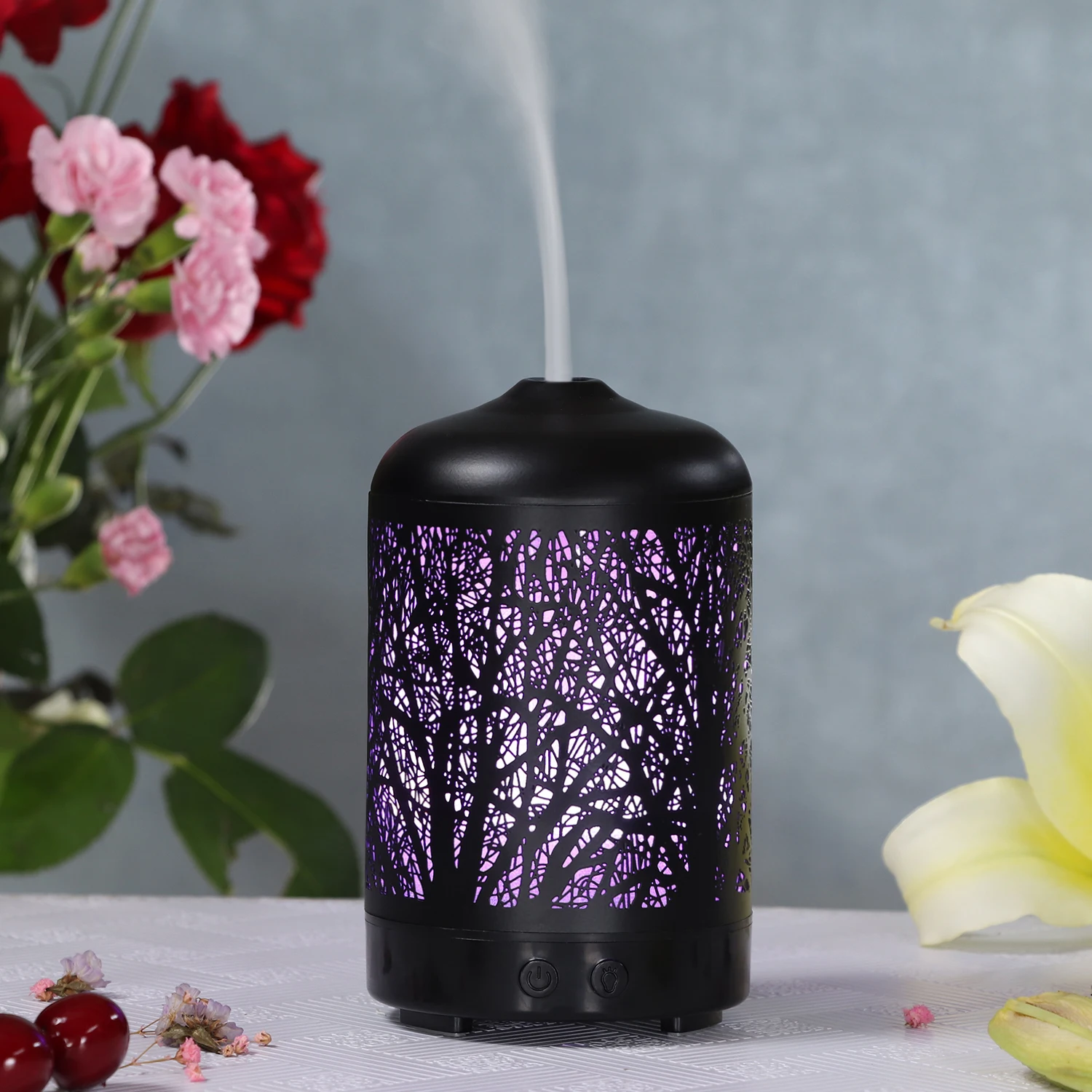 popular design essential oil diffuser metal black tree aromatherapy diffusers Europe style oil diffuser MJ0160