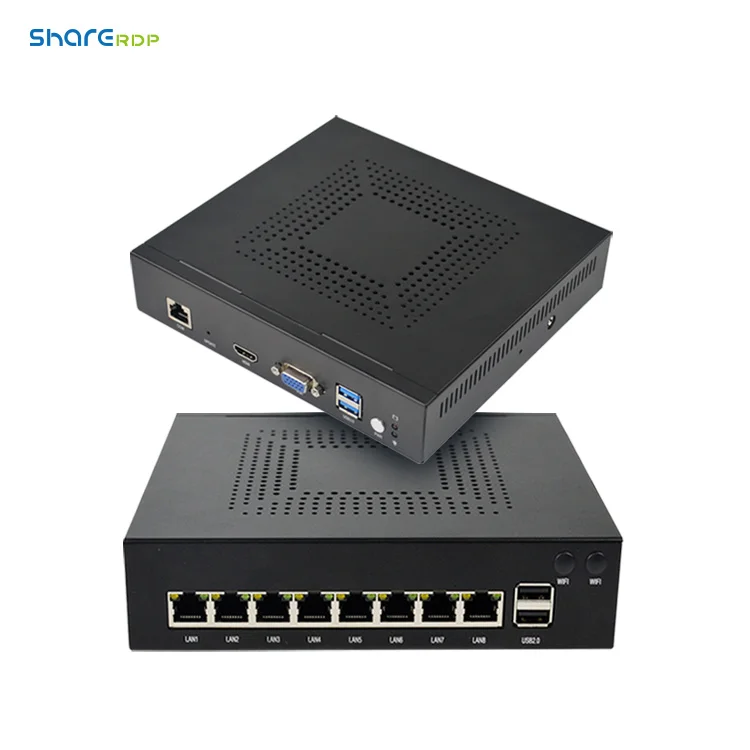 Sharerdp Reasonably Priced RK3568 8 Network Port Quad-core Full Gigabit Network Soft Routing Industrial Computer Host