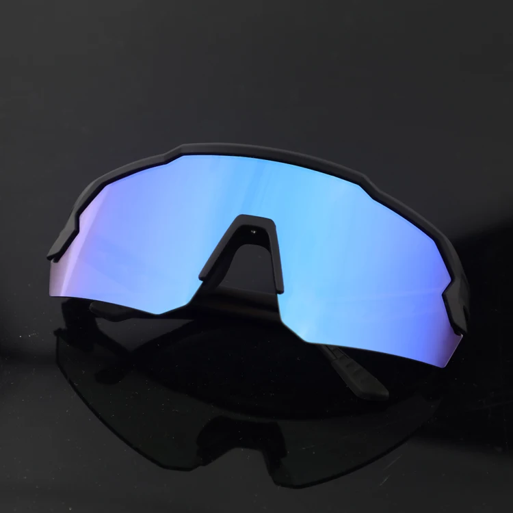 Wholesale new sunglasses arrivals UV400 HD polarized half frame large men glasses riding baseball bike sunglasses