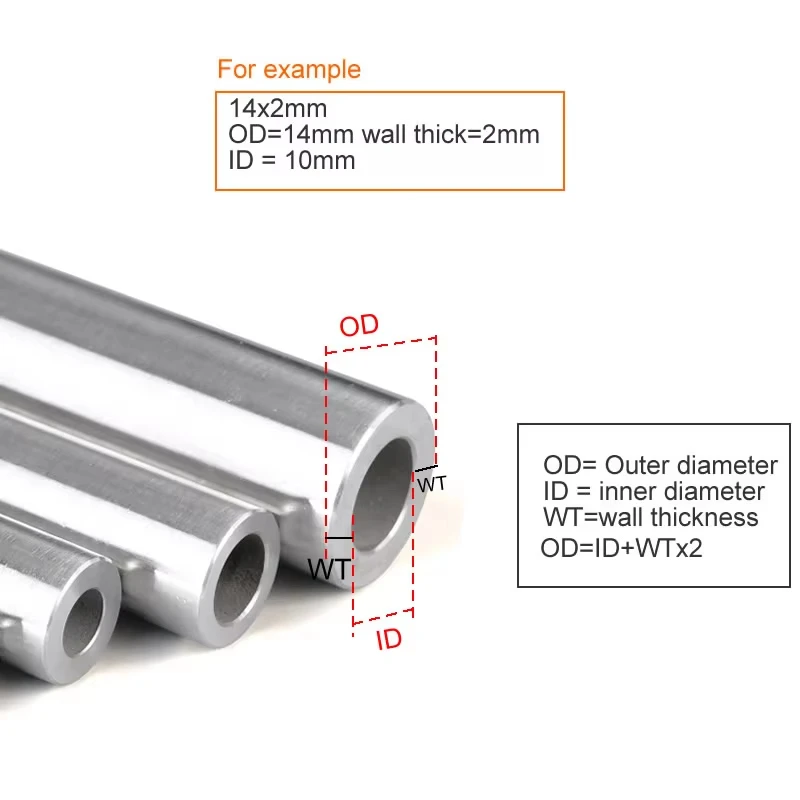 304 stainless steel precision pipe Outer diameter 25mm inner diameter 23mm 22mm 20mm 19mm polished inside outside OD6 to OD25mm