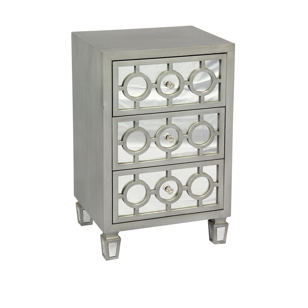 Антикварный серебряный стол/шкаф для гостиной с 3 выдвижными ящиками