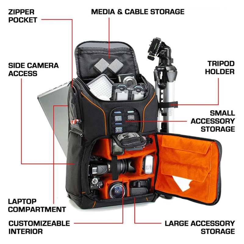 Factory BSCI DSLR Camera Backpack Bag Camera Bag