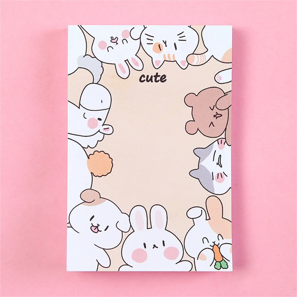 Cute cartoon bunny memo notepad this student notebook sticky note can be torn unlimited repeat paste message notepad