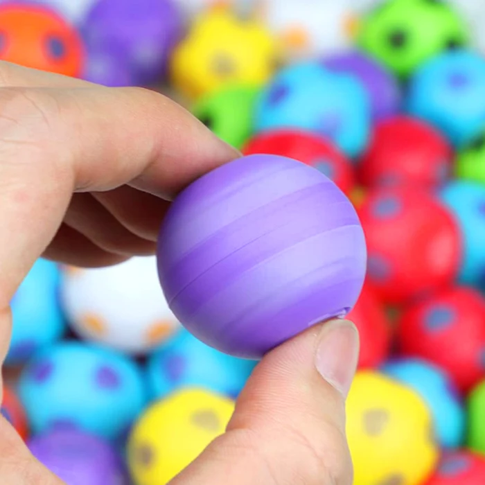 Fun 1.4Inch Mini Sensory Stress Hand Spinner Fidget Finger Ball Soccer Football Spinner Toy for Teens Adults