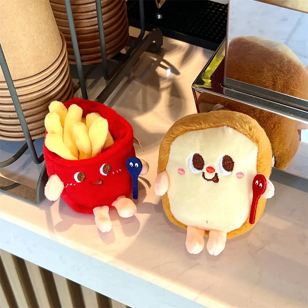 Creative Cute Hamburger Bread Plush Toy Food Plush Doll Mini Custom Plush Keychain