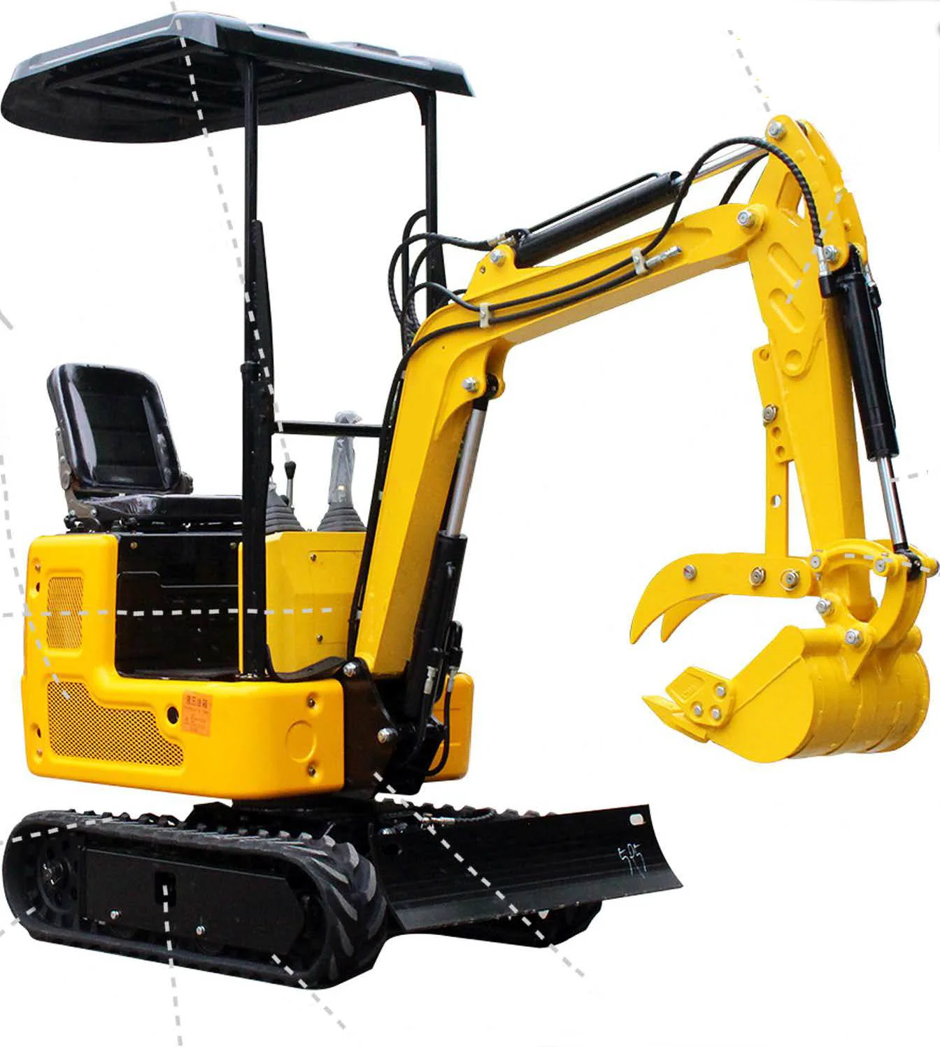 New Mini Crawler Digger Excavator Machine Minibagger Farm CE EURO5 Epa Engine 1 2 2.5 3.5 Ton Mini Excavator