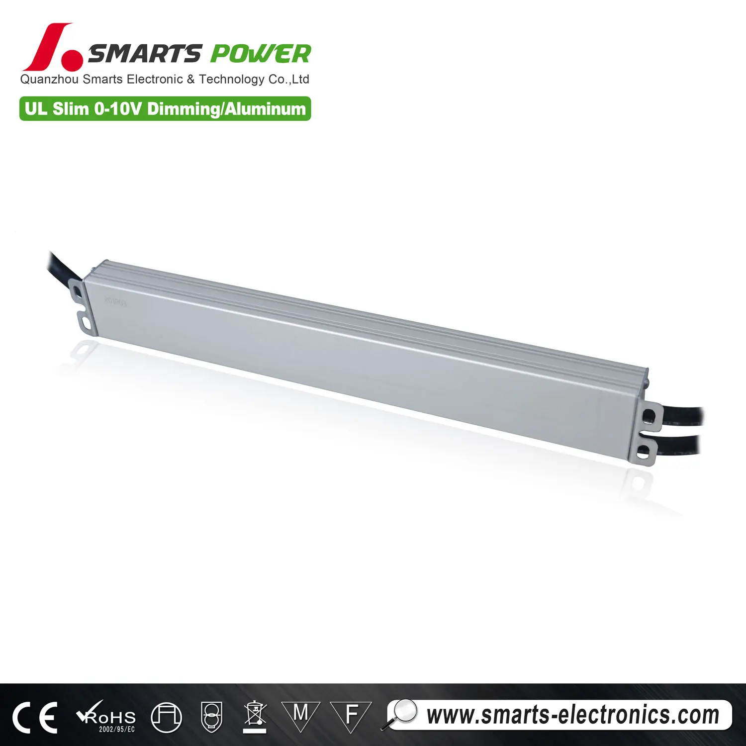 277Vac SLim size 0-10v dimming constant voltage 12v 24v led driver 30w