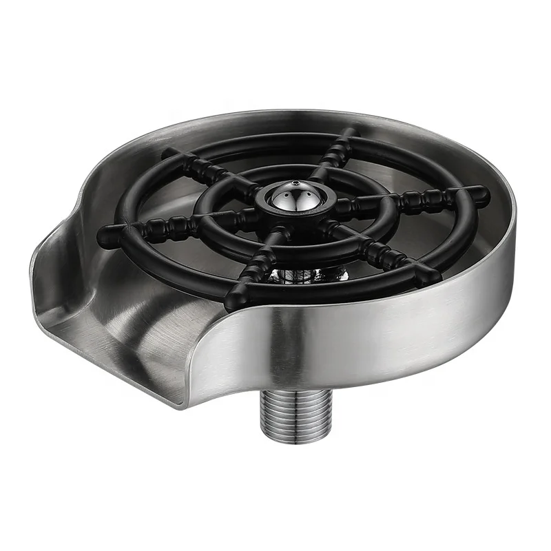 Bar stainless steel automatic press cup washer machine Coffee shop free wash washer faucet