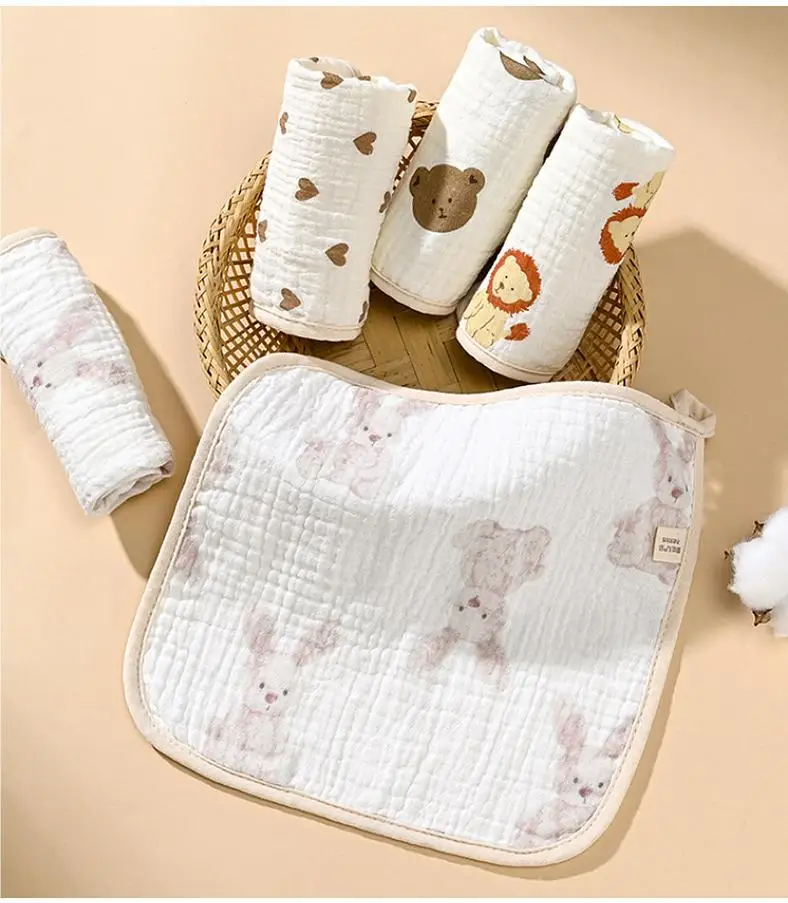 Kangobaby Organic Baby Muslin Soft Cotton Washcloths Towels Face Towel for baby