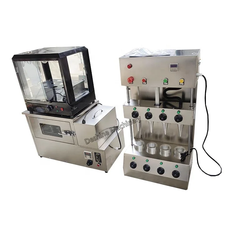4 Heads Commercial Factory Price Wafer Biscuit Pizza Cone Making Machines Ice Cream Cone Maker For Sale Cone Pizza Oven