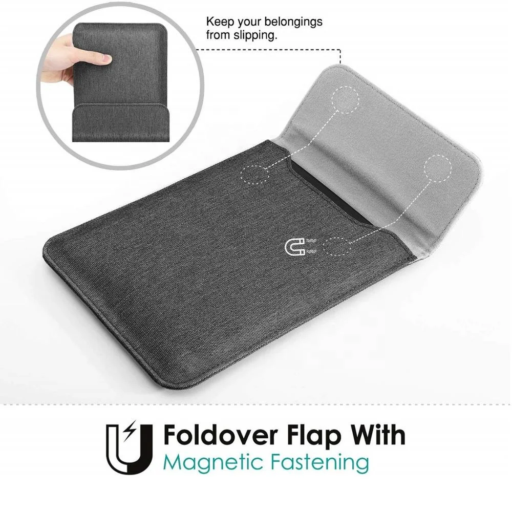 MoKo Magnetic Closure Polyester Cover Case 7-8 Inch Tablet Sleeve Bag for Fire HD 8 2018 / 2017/Fire 7 2017/2019/Kindle