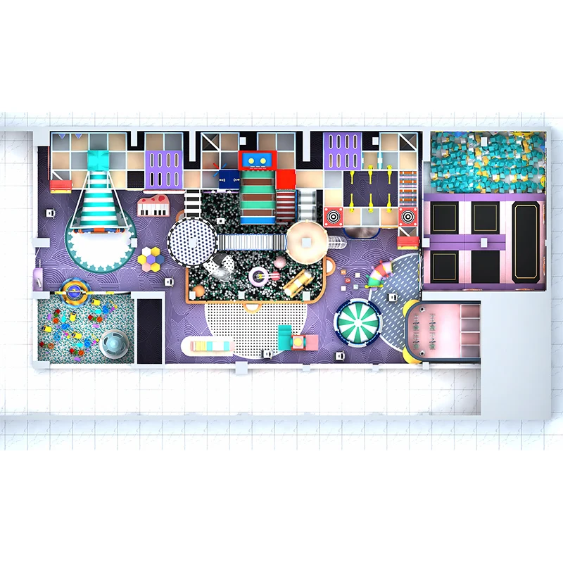Professional Design Free Jump Colorful Children Soft Play Indoor Playground Equipment And Indoor Trampoline Park With Big Slides
