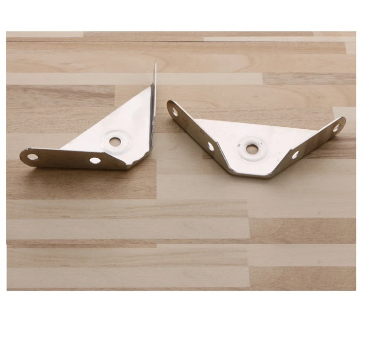 Custom Metal sheet Stamping Parts Funiture Usage Triangle Shelf Bracket Connecting Corner Brace