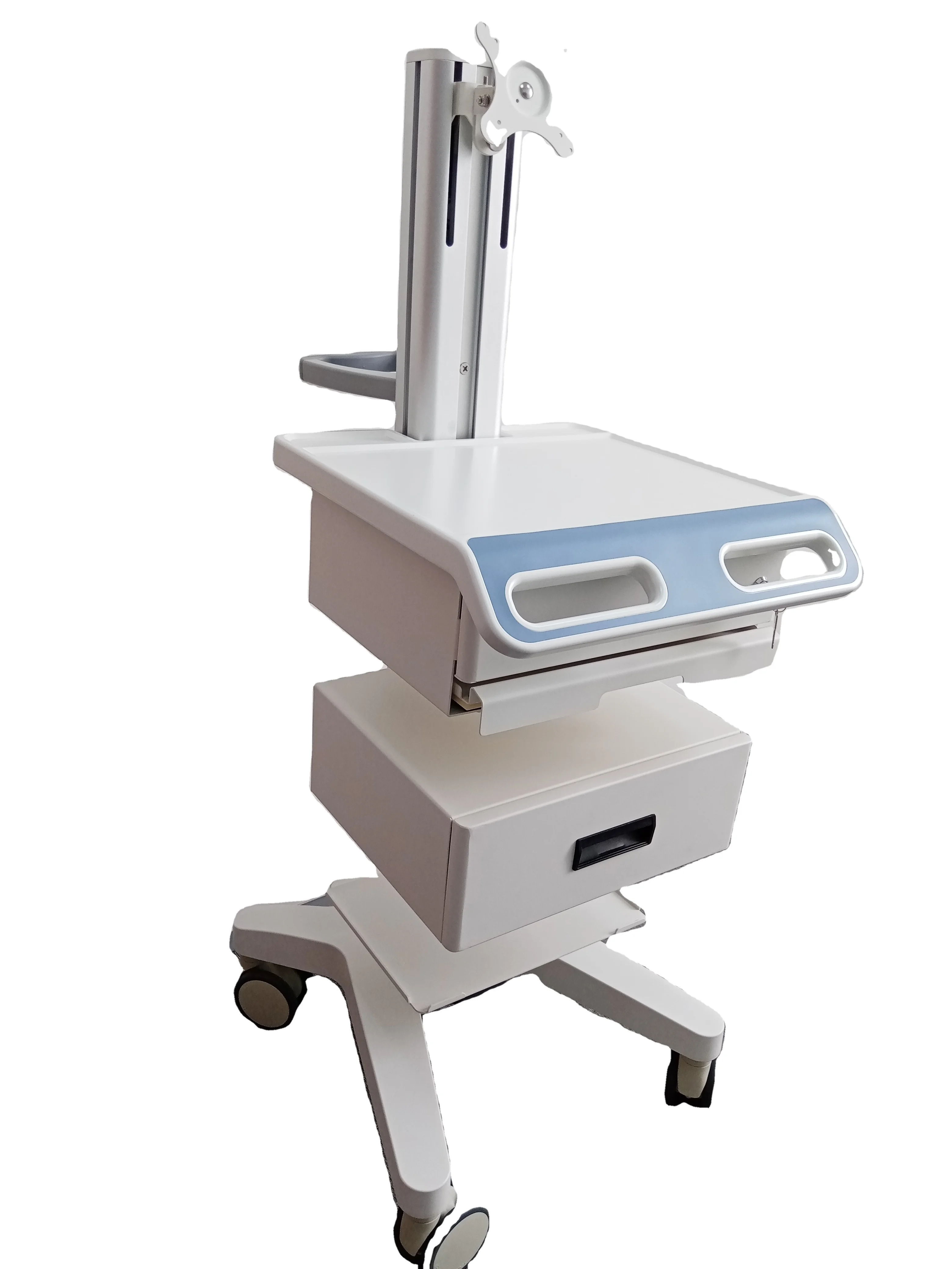 customized adjustable height computer emergency roll stand mobile pc cart Mobile Workstation Computer with ISO 13485