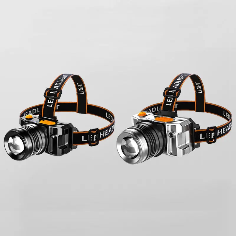 2024 NEW Ultra-long Life LED Powerful Headlight With Rotary Zoom And Power Bank Multifunction Flashlight For Outdoor Indoor