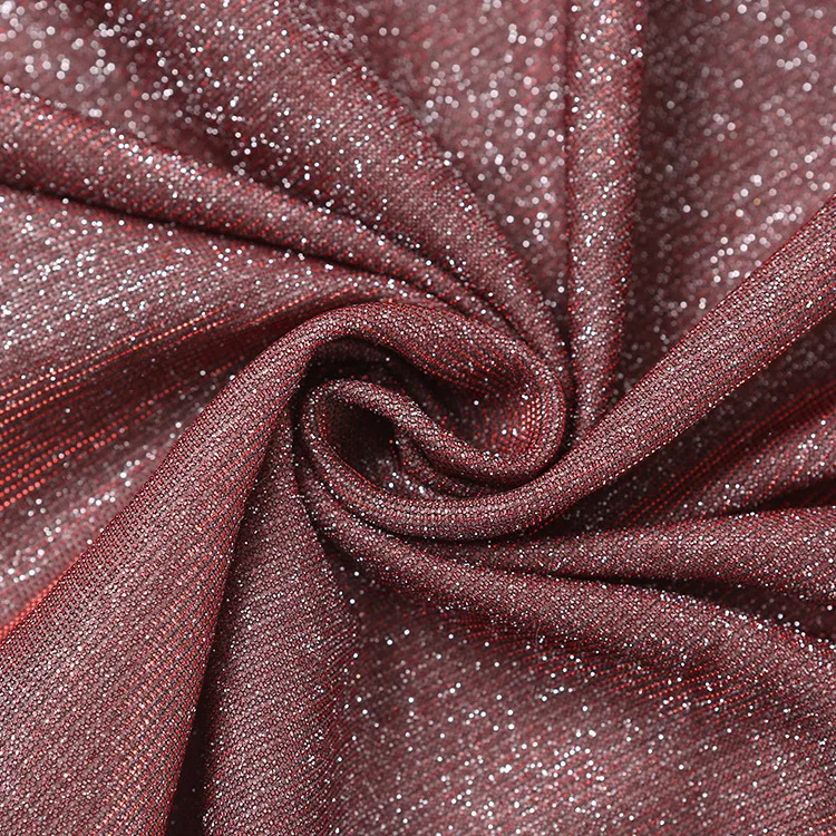 100% polyester beautiful textiles diamond shining metallic moonlight Jersey Sparkle Fabric knit fabric