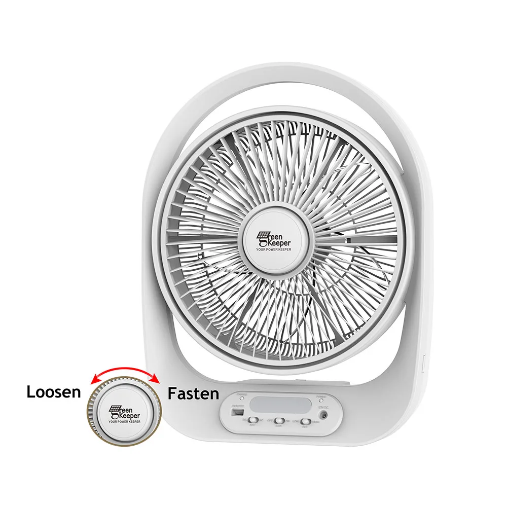 Настольный вентилятор 12 дюймов, перезаряжаемый Настольный вентилятор 12 В постоянного тока