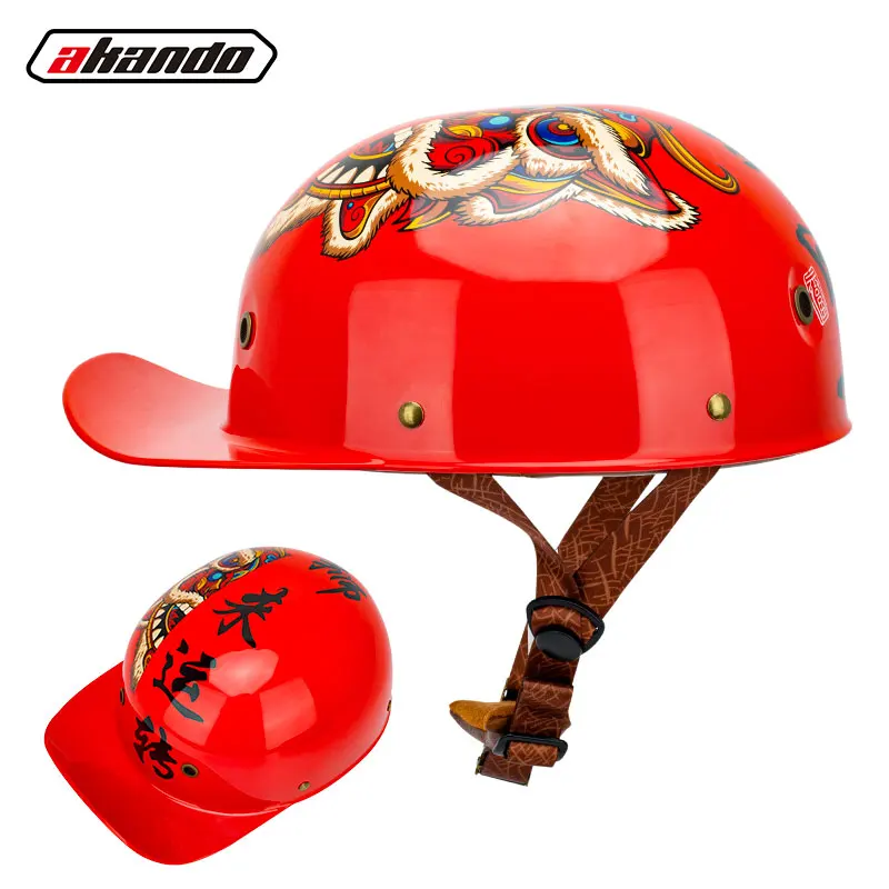 Individuality fashionable decorative hat Vintage Retro baseball hat Helmets Casco para moto scooter motorcycle accessories