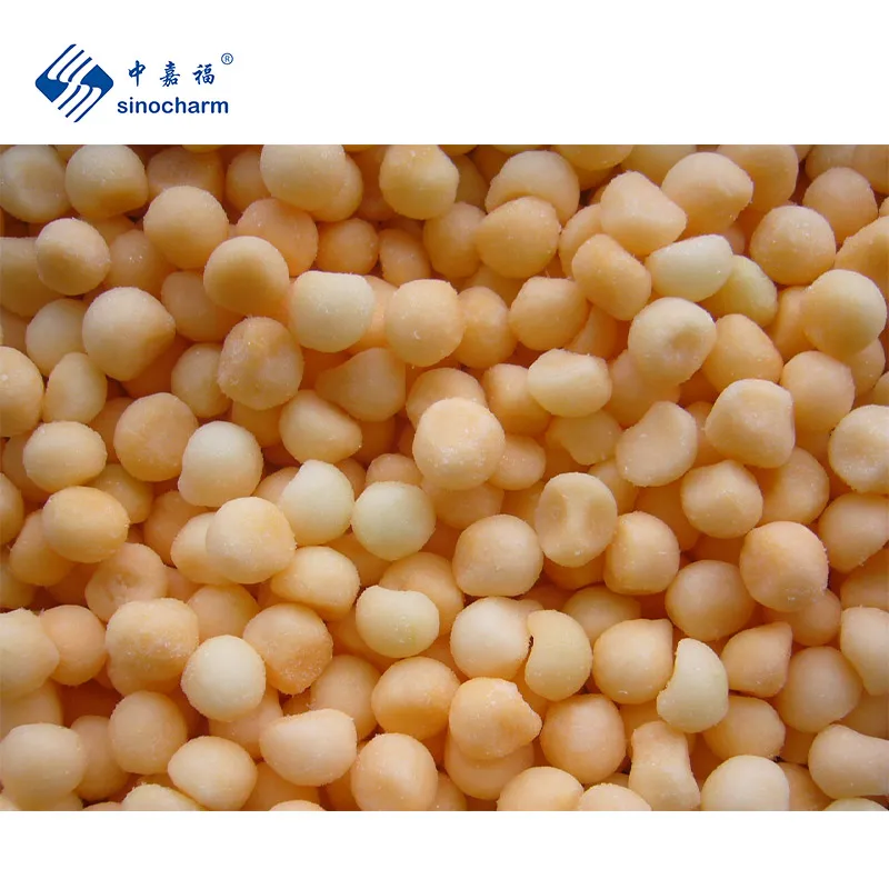 Sinocharm BRC A Hami Melon IQF Fruit Cantaloupe Balls Factory Price Frozen Cantaloupe